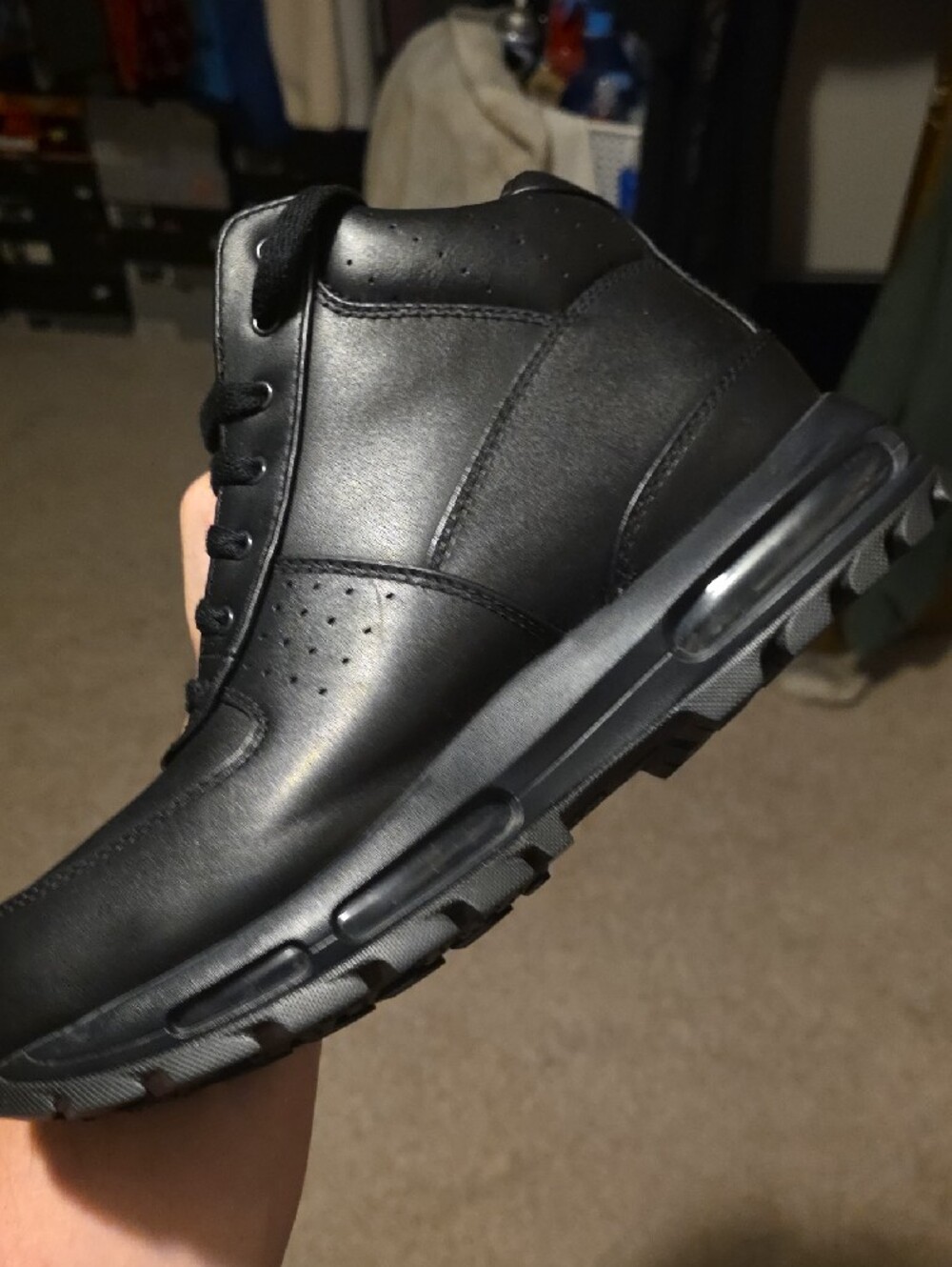 Nike Men’s Black Leather Ankle Boots - Picture 6 of 12